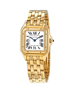 Women's Panthere de Cartier Medium 18kt Yellow Gold Silver Dial Watch