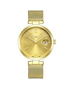 Women's Pastel Stainless Steel Gold-tone Dial Watch