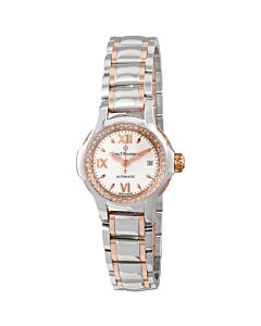 Women's Pathos Queen Stainless Steel/18k Rose Gold White Dial Watch