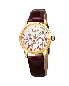 Women's Pattern Leather White ( (Reed Design) Dial Watch