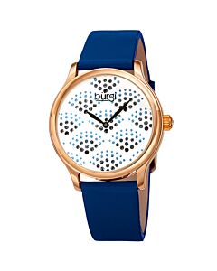 Women's Pebble Style Leather White Dial Watch