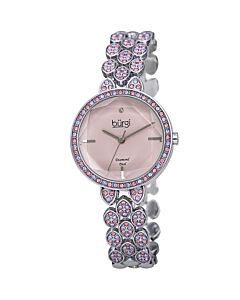 Women's Alloy with 120 glued Swarovski Crystals Pink Dial