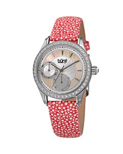 Women's (Polka Dot) Leather Mother of Pearl Dial Watch