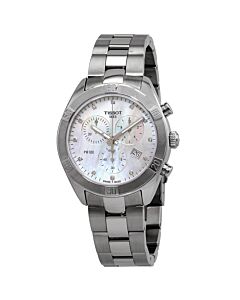 Women's PR 100 Chronograph Stainless Steel Mother of Pearl Dial