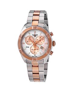 Women's PR 100 Sport Chic Chronograph Stainless Steel Pink Mother of Pearl Dial