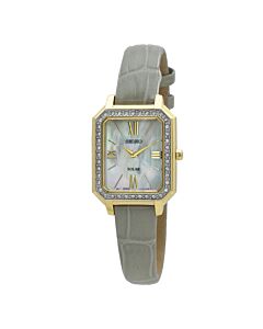 Women's Quartz Leather Mother of Pearl Dial Watch
