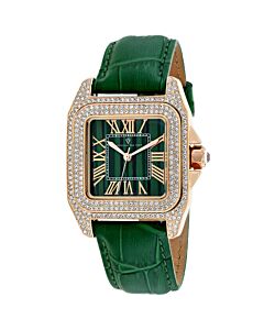 Women's Radieuse (Croco-Embossed) Leather Green Dial Watch