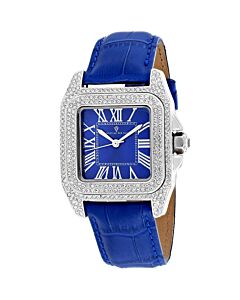 Women's Radieuse Leather Blue Dial Watch