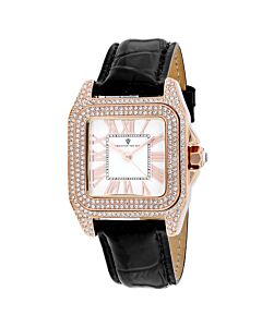 Women's Radieuse Leather White Dial Watch