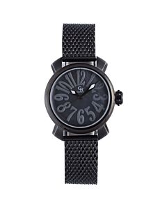 Women's Rimini Stainless Steel Black Mother of Pearl Dial Watch