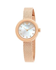 Women's Rosa Stainless Steel Mesh White Dial Watch
