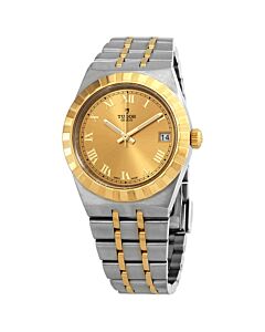 Women's Royal Stainless Steel with 18kt Yellow Gold links Champagne Dial Watch