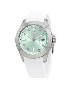 Unisex Rubber Pastel Green Dial Watch