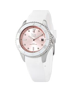 Unisex Rubber Pastel Pink Dial Watch