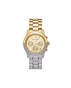 Women's Runway Stainless Steel Gold Dial Watch