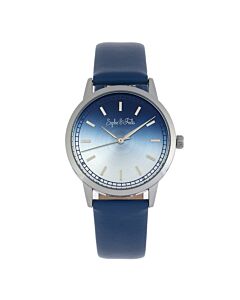 Women's San Diego Genuine Leather Blue Dial Watch