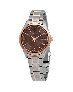 Women's Sapphire Stainless Steel Brown Dial Watch