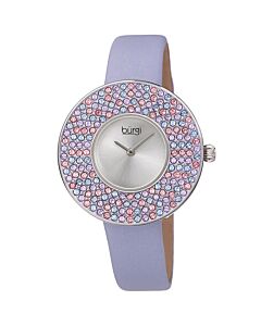 Women's Satin (Leather Backed) Silver Dial Watch