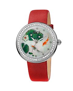 Women's (Satin Over) Leather Beige Mother of Pearl (Koi Fish) Dial Watch