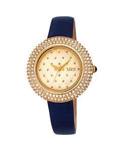 Women's Satin Over Leather Champagne Dial
