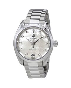 Women's Seamaster Aqua Terra Stainless Steel Mother of Pearl Dial