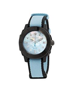 Women's Seastrong Diver Gyre Nylon NATO Blue Mother of Pearl Dial Watch