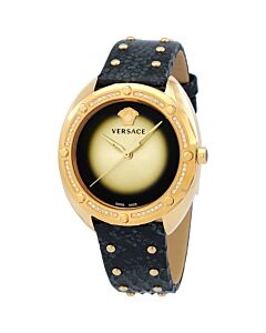 Women's Shadov Leather Gold Dial Watch