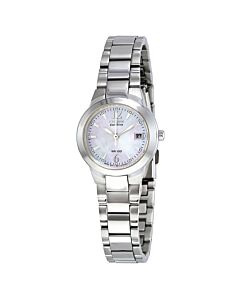 Women's Silhouette Stainless Steel White Mother of Pearl Dial