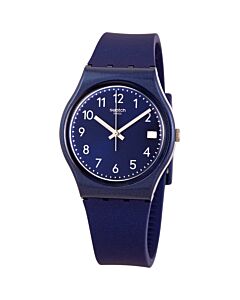 Women's Silver in Blue Silicone Navy Blue Dial Watch