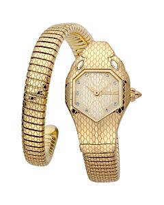 Women's Snake Stainless Steel Gold-tone Dial Watch