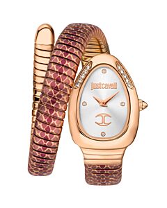 Women's Snake Stainless Steel Silver-tone Dial Watch