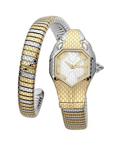 Women's Snake Stainless Steel White Dial Watch
