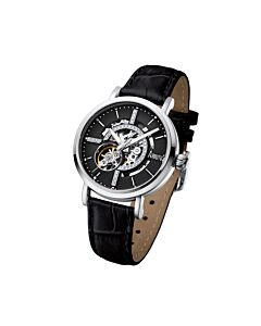 Women's SOHO Genuine Leather Black Dial Watch