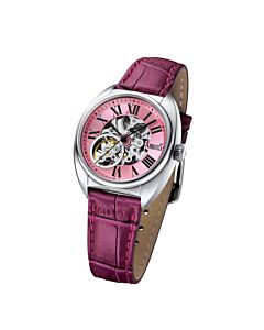 Women's SOHO Genuine Leather Pink Dial Watch