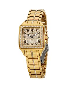 Women's Splendeur Stainless Steel set with Crystals Gold (Crystal Pave) Dial Watch