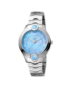 Women's Stainless Steel Blue Dial
