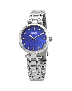 Women's Diamond Collection Stainless Steel Blue Dial Watch