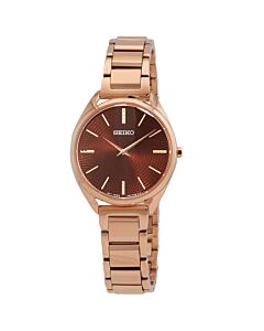 Women's Stainless Steel Brown Dial Watch
