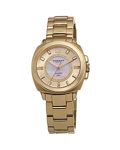 Women's Gold-tone Stainless Steel Champagne (Mother of Pearl center) Dial