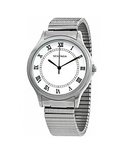 Women's Stainless Steel Expansion White Dial Watch