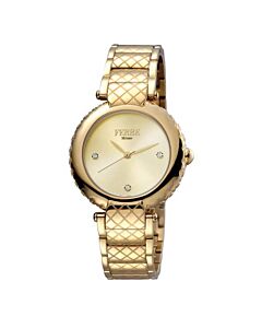 Women's Stainless Steel Gold Dial