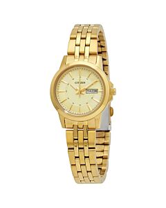 Womens-Stainless-Steel-Gold-tone-Dial-Watch