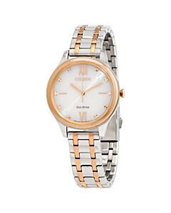 Women's Stainless Steel Ivory Dial Watch
