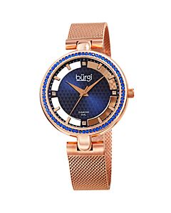 Women's Stainless Steel Mesh Blue (Transparent Outer) Dial Watch