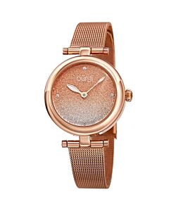 Women's Stainless Steel Mesh Rose Gold and Silver Dial