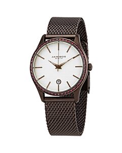Women's Brown Tone Stainless Steel Pink Dial