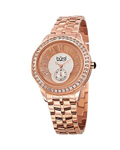 Women's Rose-Tone Stainless Steel Silver-Tone Dial