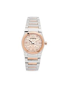 Women's Stainless Steel Rose Gold-tone Dial Watch