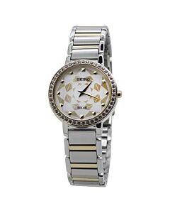 Women's Stainless Steel Silver Gold Dial Watch