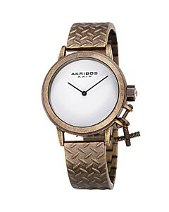Women's Brown Stainless Steel White Dial